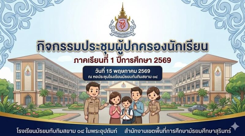 ประชุมผู้ปกครองนักเรียน ภาคเรียนที่ 1 ปีการศึกษา 2569