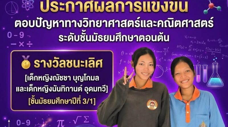 การแข่งขันตอบปัญหาทางวิทยาศาสตร์และคณิตศาสตร์ ม.ต้น