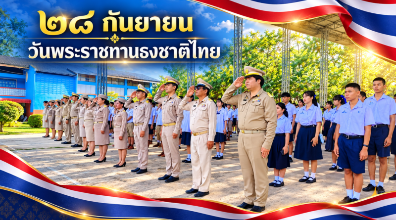 ๒๘ กันยายน วันพระราชทานธงชาติไทย
